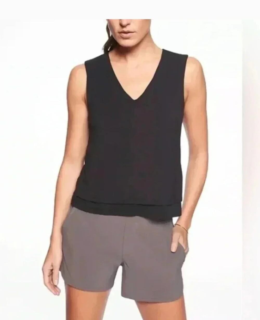 Athleta Essence Double Layer Tank Large Navy